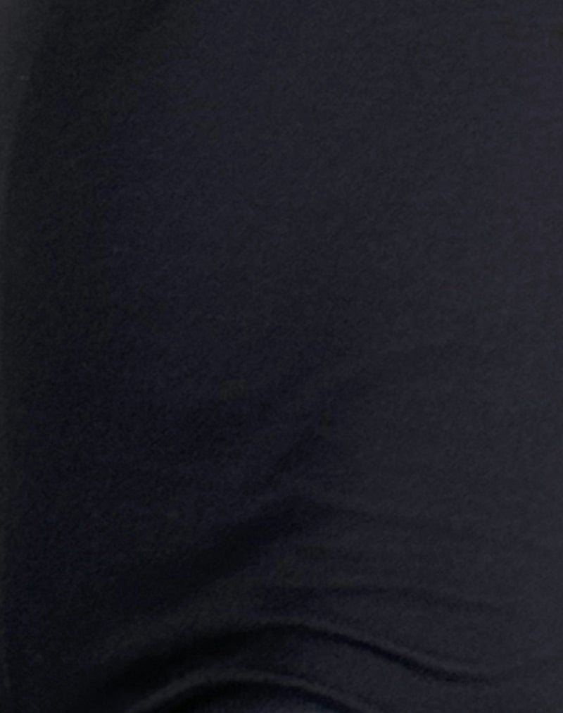 Amira Unitard in Black with White Binding