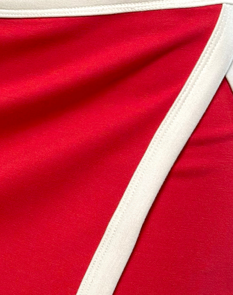 Andeci Sport Skort in Red with White Binding