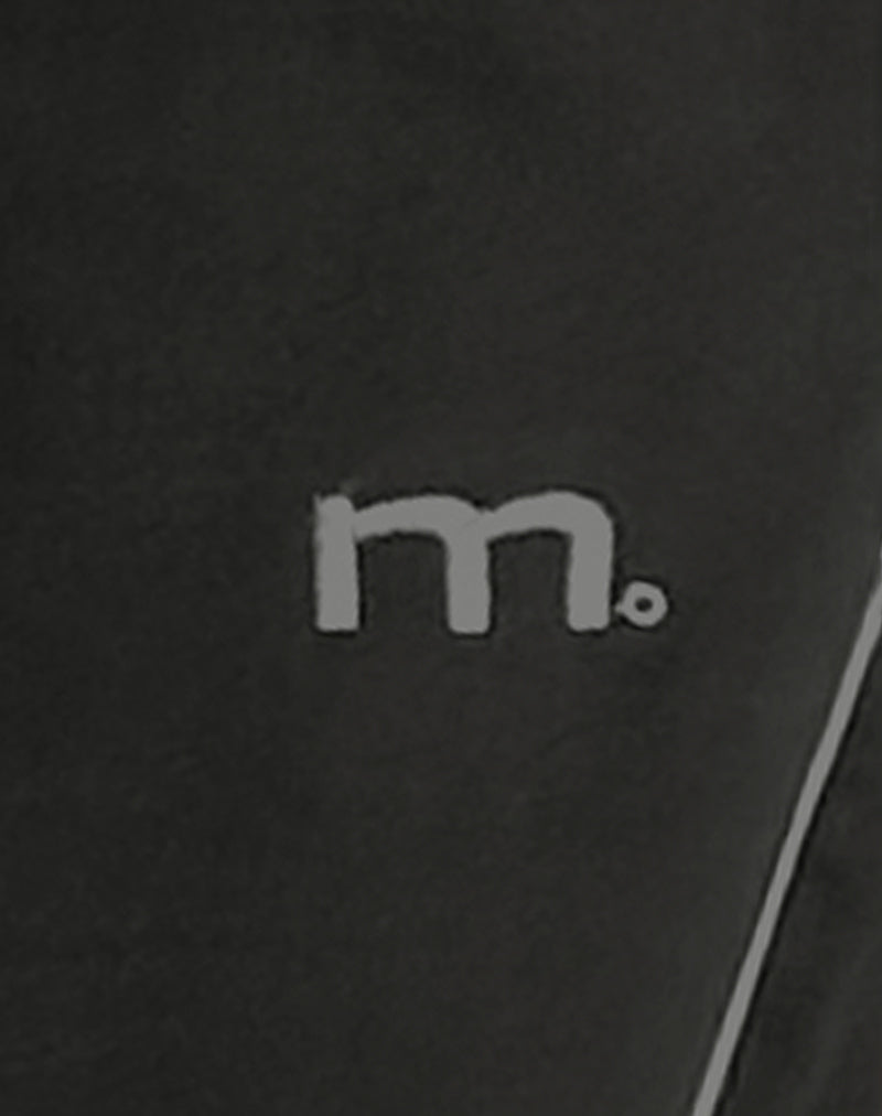 Benton Wide Leg Jogger in Olive with 'M' Embroidery