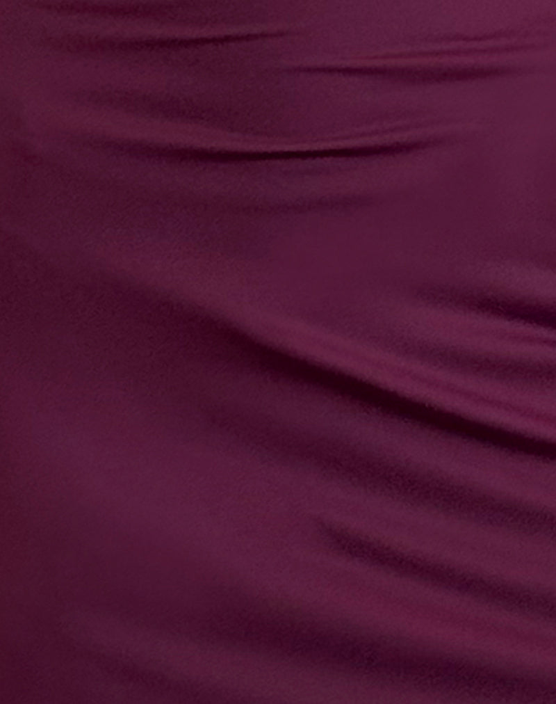 Britney Mini Dress in Smooth Slinky Berry