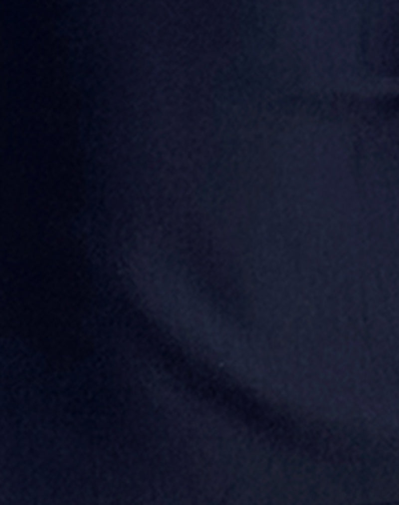 Busari Frill Neck Mini Dress in Navy