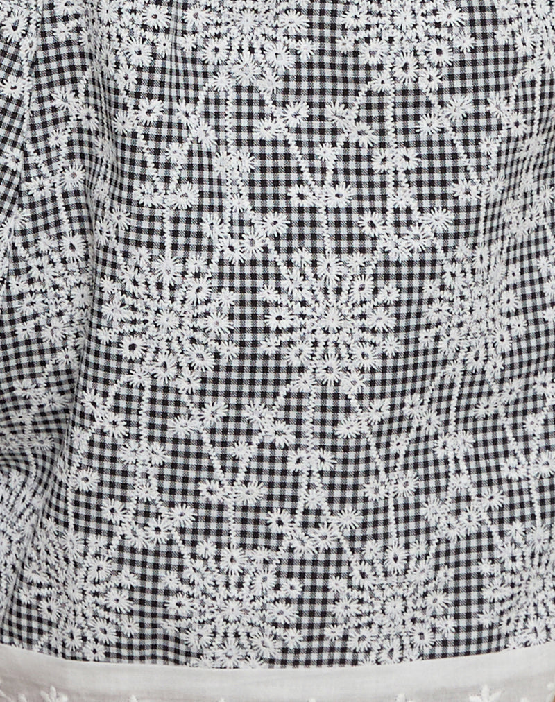 Charada Short in Floral Broderie Black