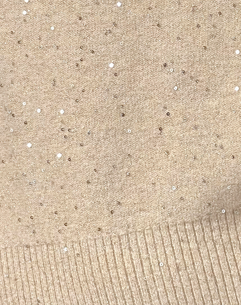 Darusa Top in Dispersed Sequin Gold