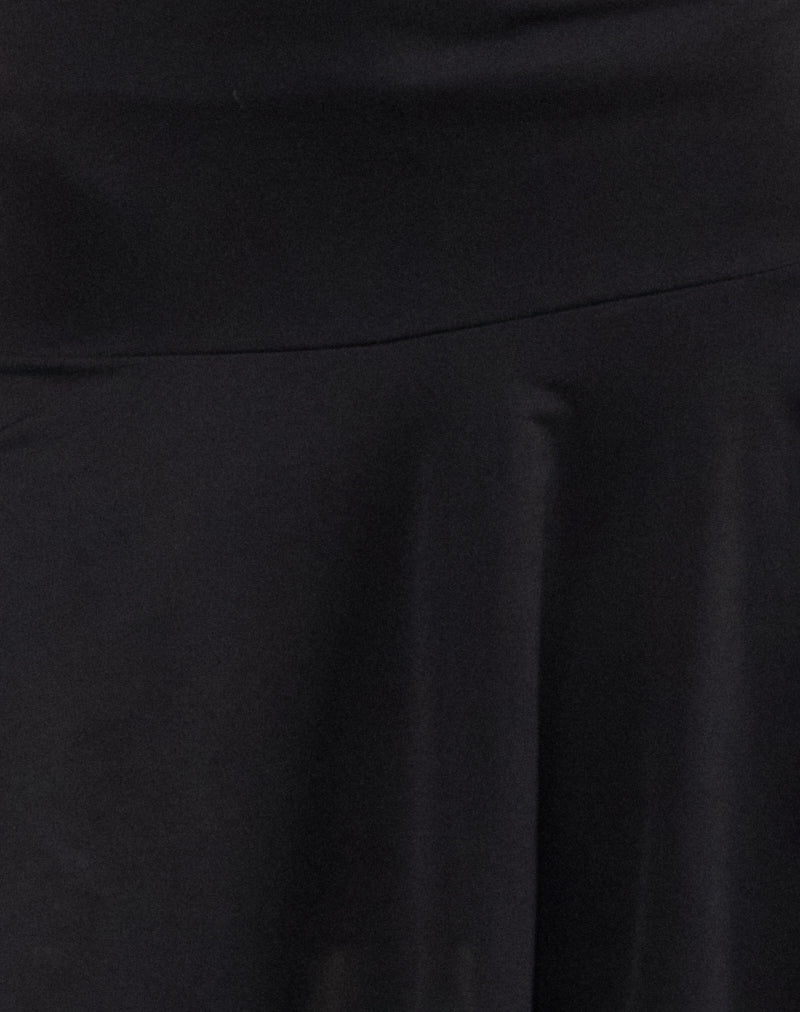 Ellison Drop Waist Dress in Slinky Black