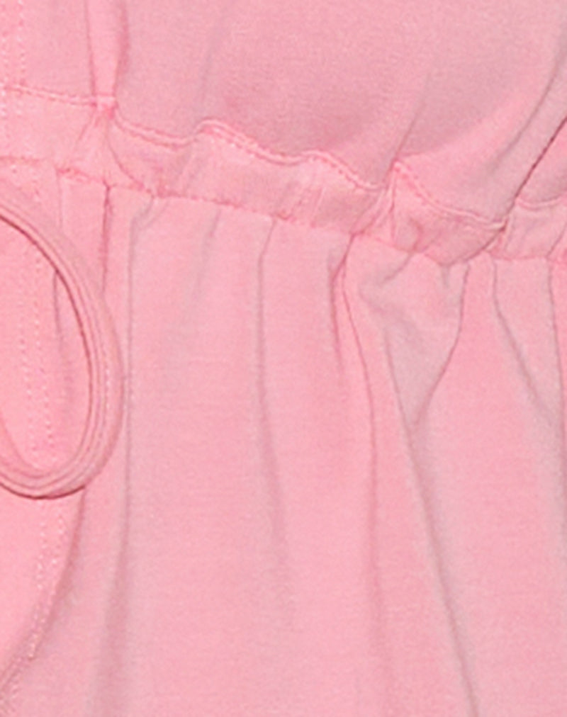 Ender Tie Bandeau Top in Rayon Ballet Pink