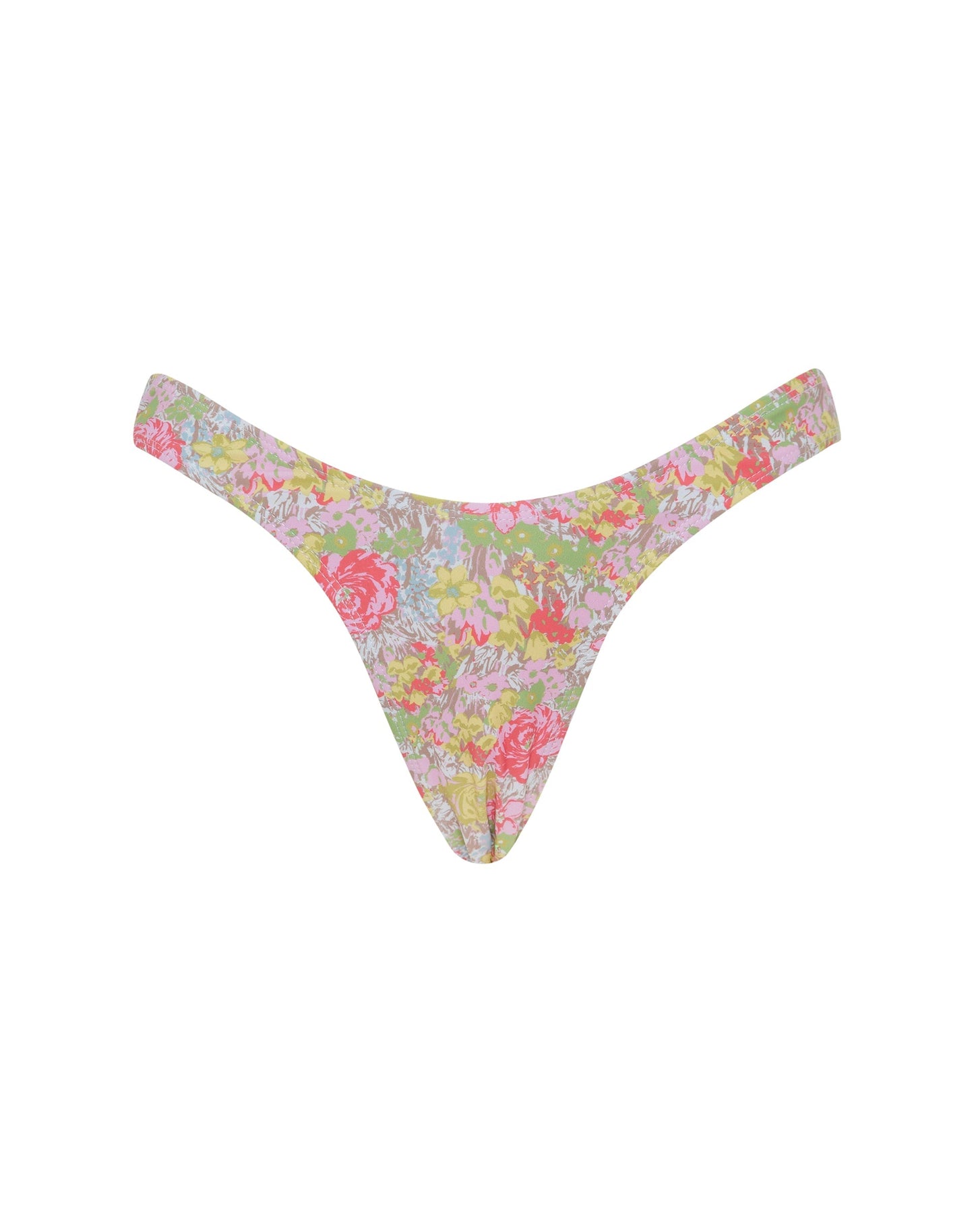 Farida Bikini Bottom in Pink Abstract Floral Swim