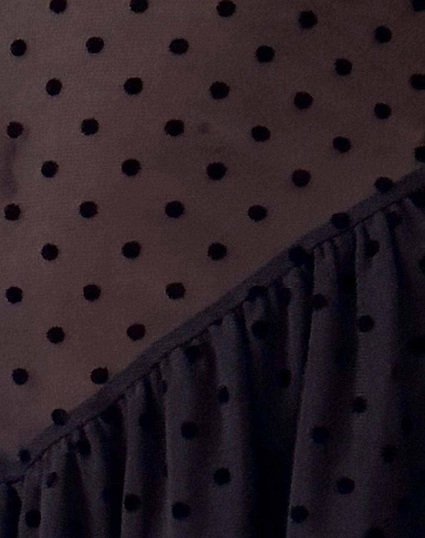 Geni Mini Dress in Polka Black Flock