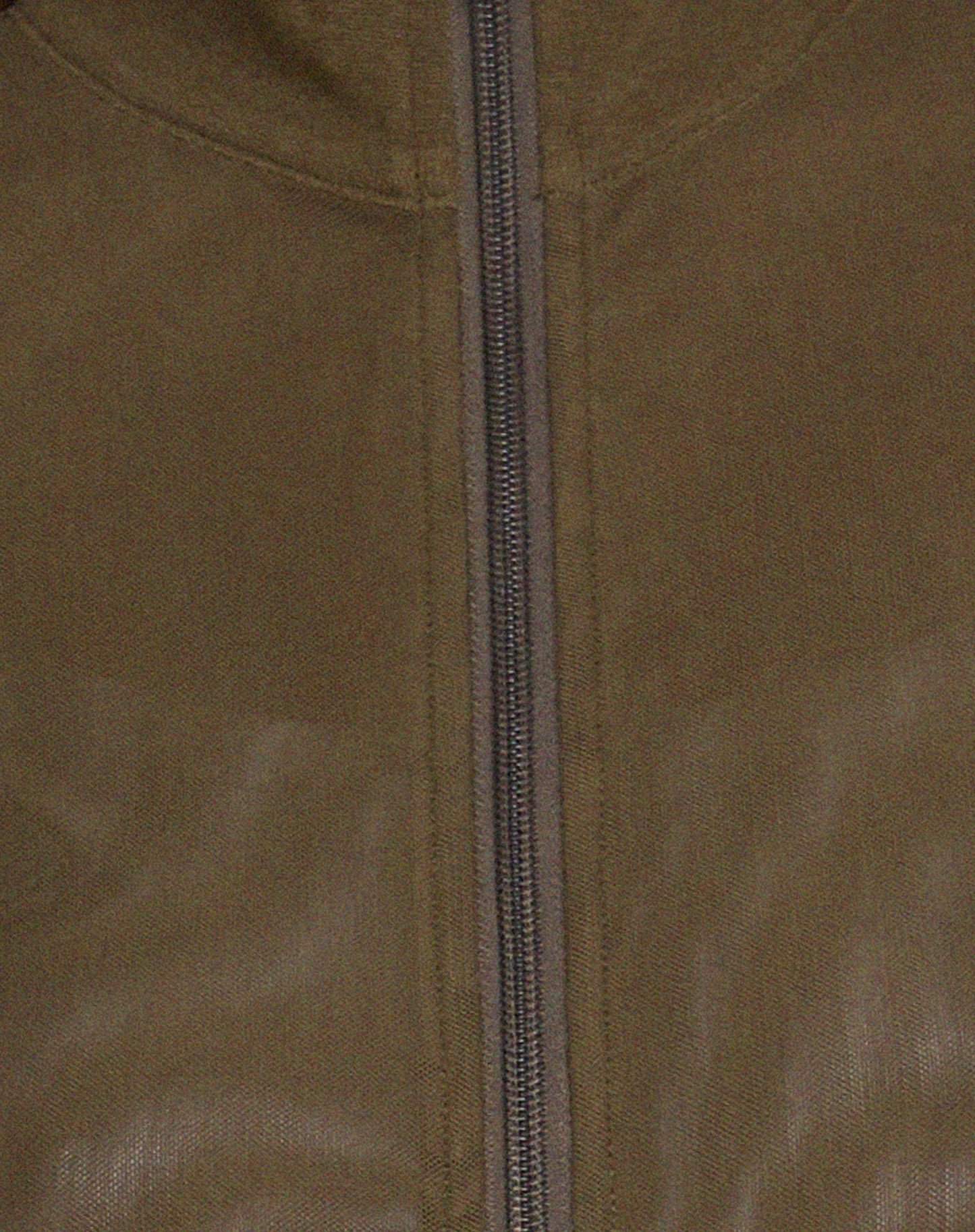 Hanbin Zip Up Jumper in Mesh Olive