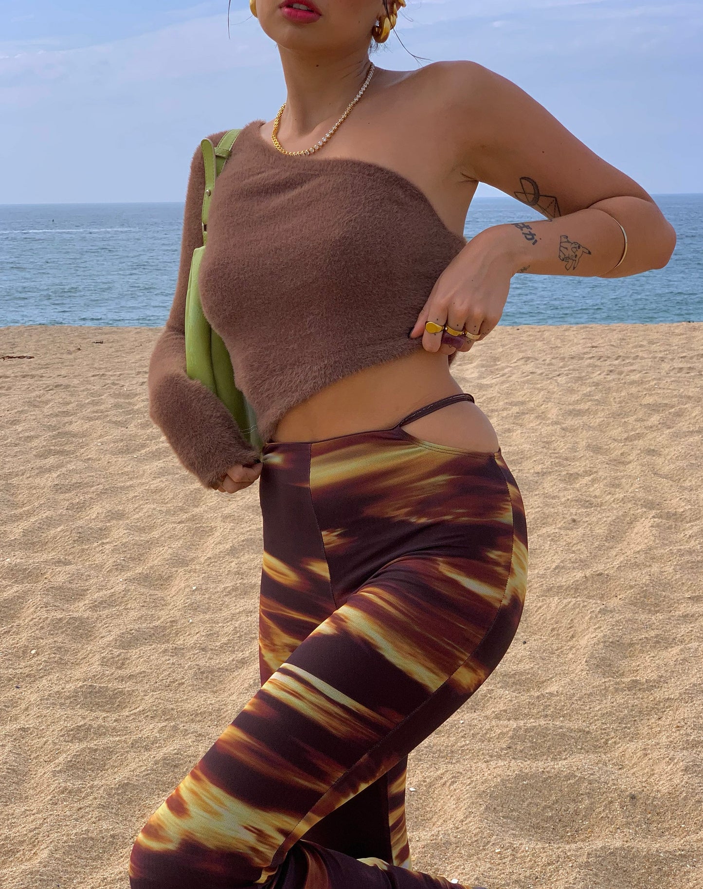 Mares Flare Trouser in Bleach Drip