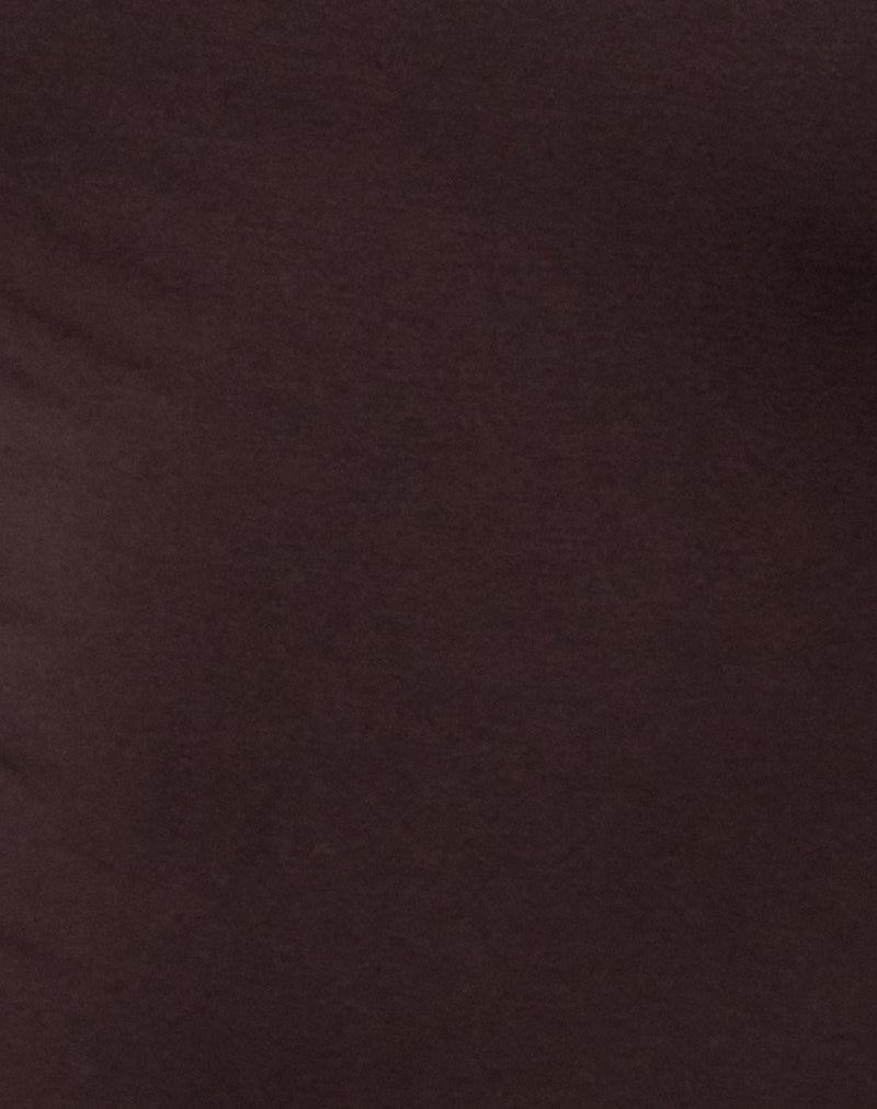 Idra Asymmetric Top in Jersey Bitter Chocolate