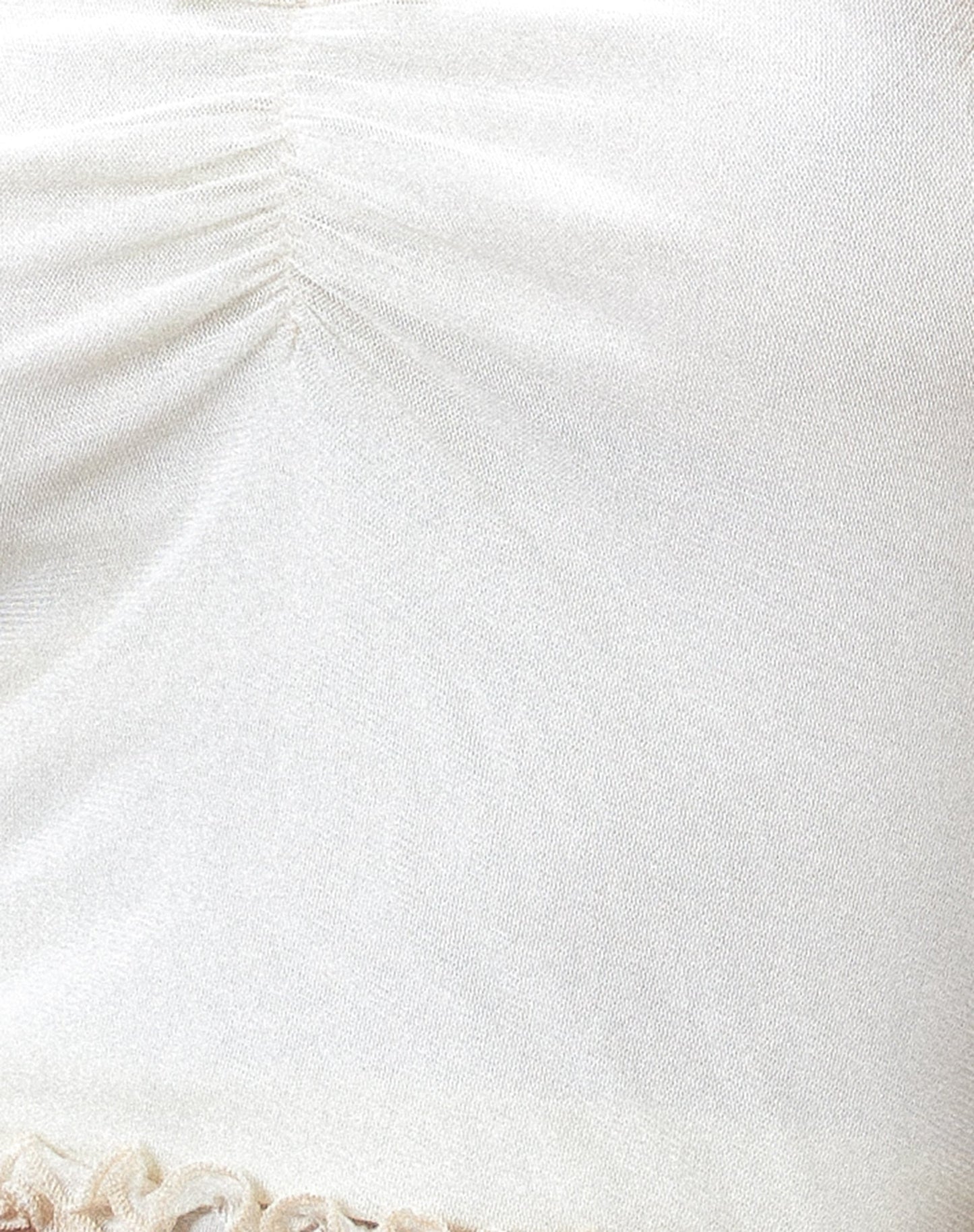 Jachai Frill Detail Bandeau Top in Off White