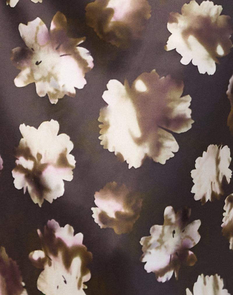 Kafka Maxi Dress in Brown Floral Print