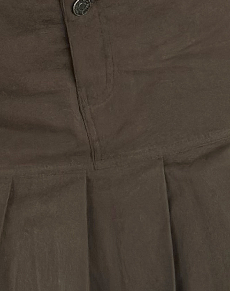 Keripa Pleated Mini Skirt in Dark Grey