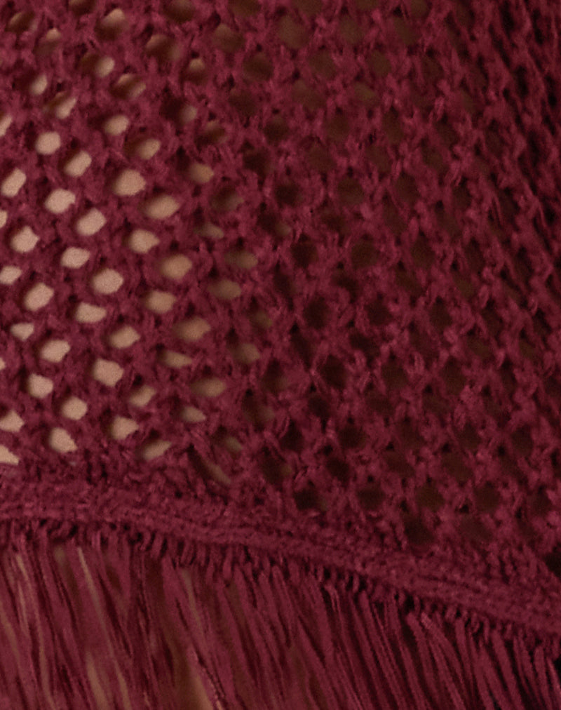 Kulmina Asymmetric Halterneck Top in Fringe Berry