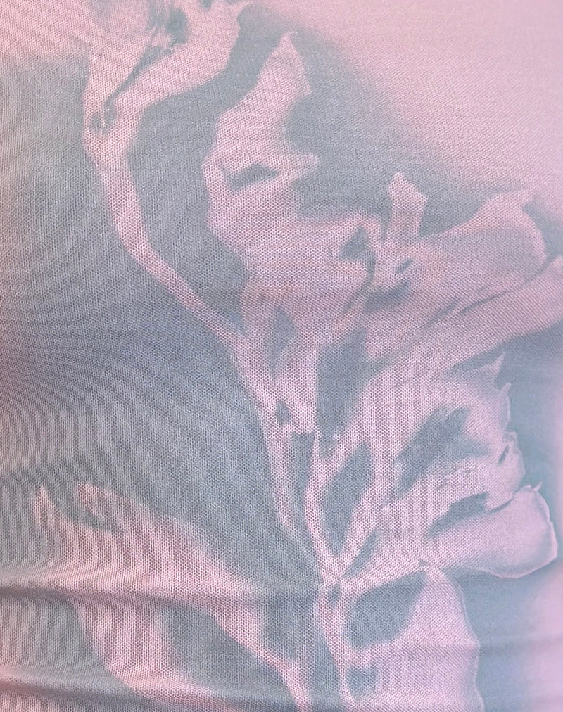 Lutana Top in Lumen Mesh Peach