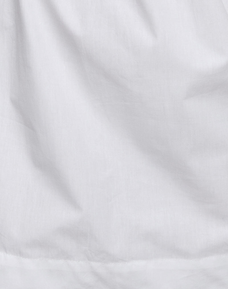 Melda Tea Mini Dress in Poplin White