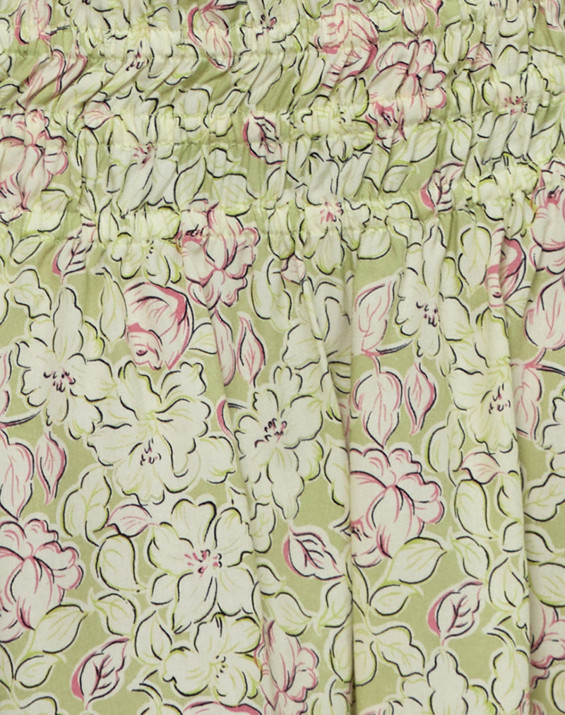 Nelesi Mini Skirt in Blooming Lily Green