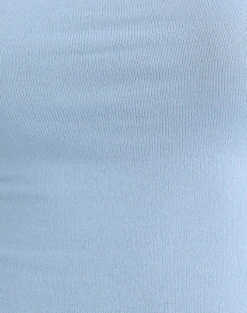 Ziva Knit Cami Vest Top in Blue