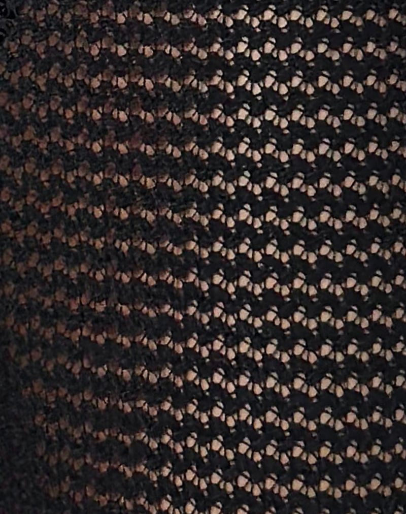 Palmira Cut-out Centre Midi Dress in Black