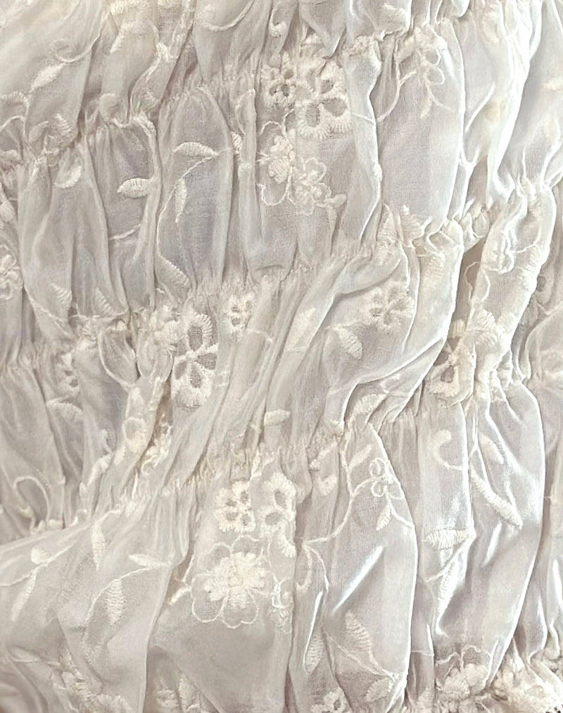 Poci Short in Fresia Broderie Ivory