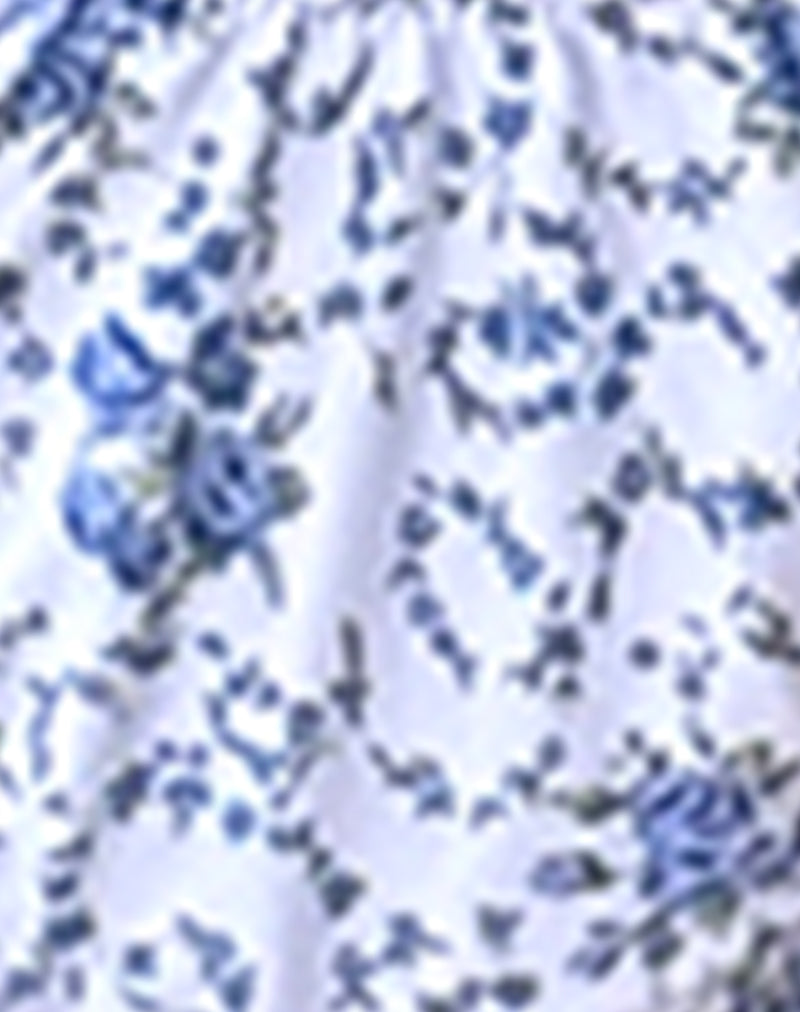 Veroly Bikini Bottom in Blue Flower Chain