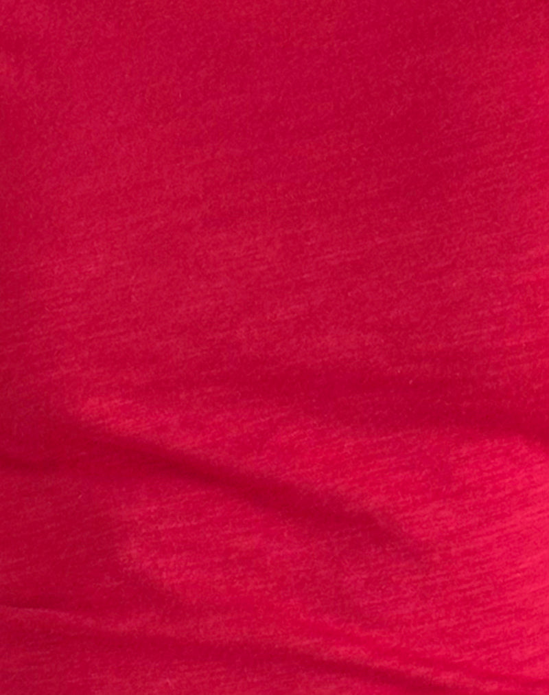 Ralda Curved Jersey Tee in Adrenaline Red