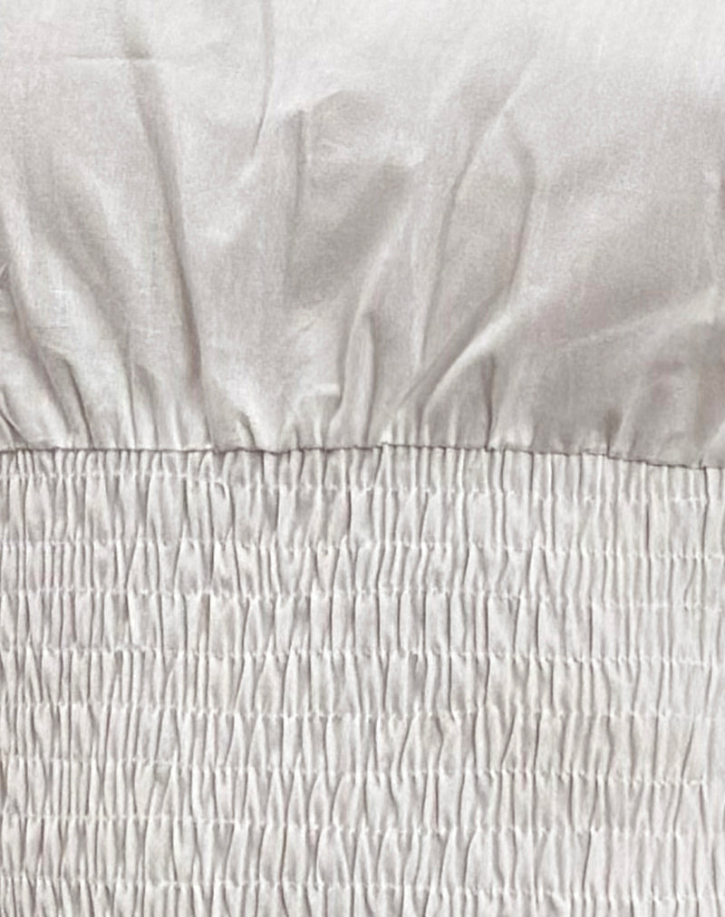 Rantha Shirred Waist Top in White