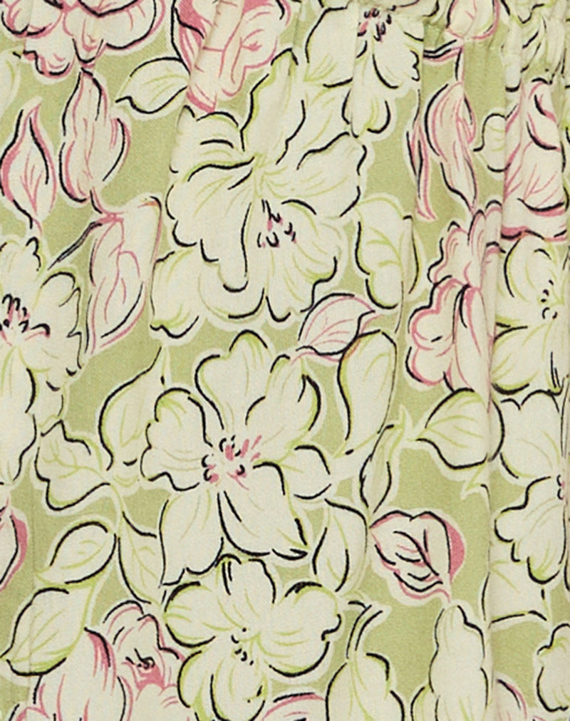 Ronia Top in Blooming Lily Green