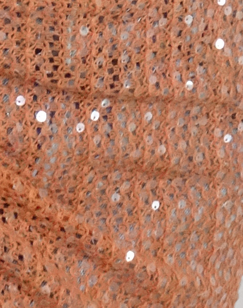 Sanu Sarong in Sequin Knit Orange