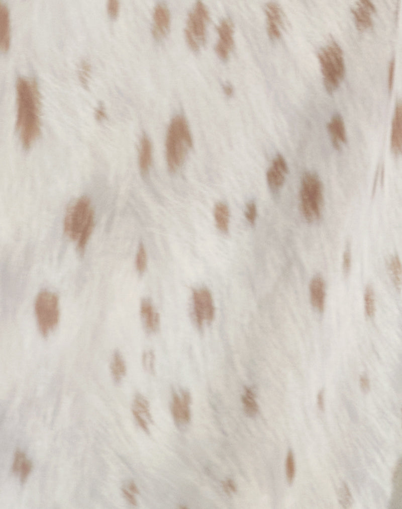 Seita Oversized Blouse in Ivory Bambi Print