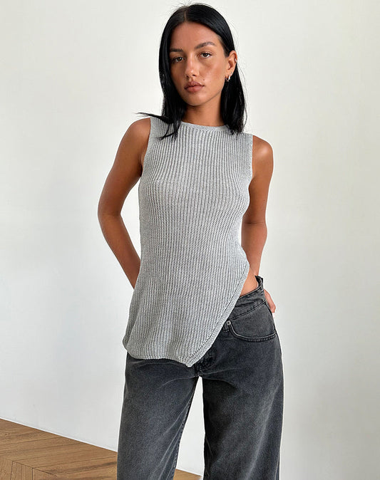 Shartina Tank Top in Grey Knit
