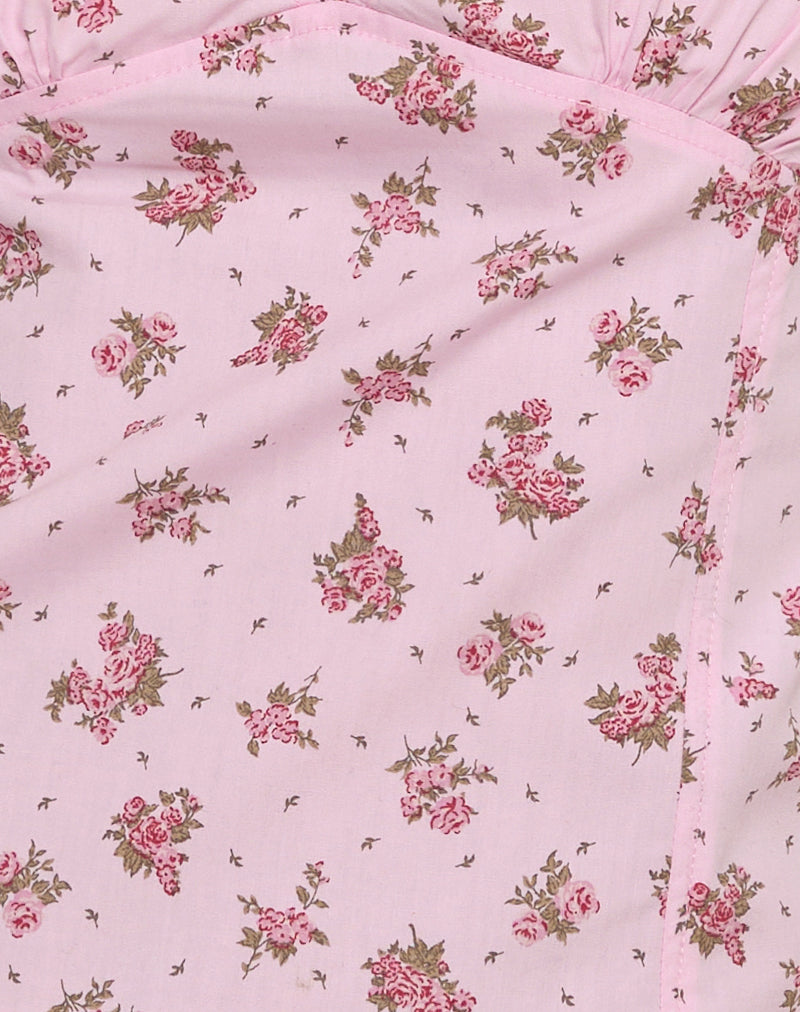 Shiroy Top in Floral Romance Pink