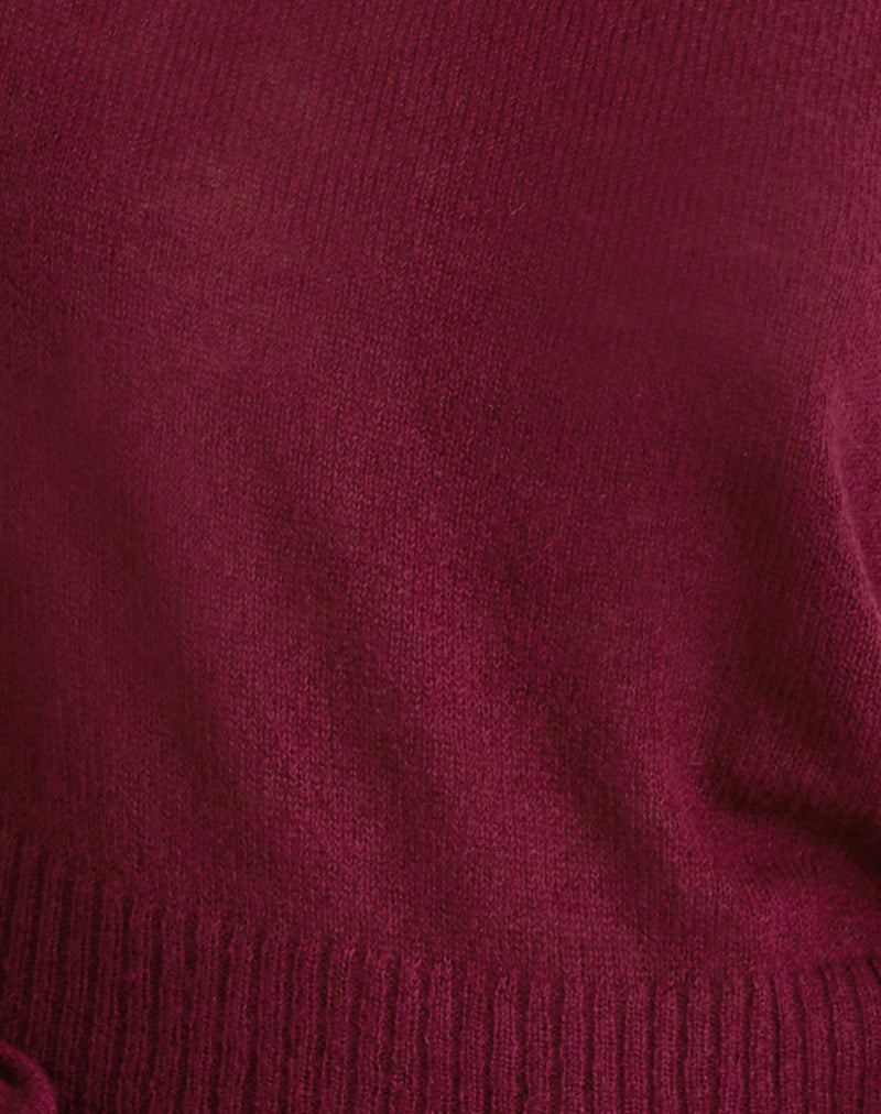 Suena Asymmetric Jumper in Wine