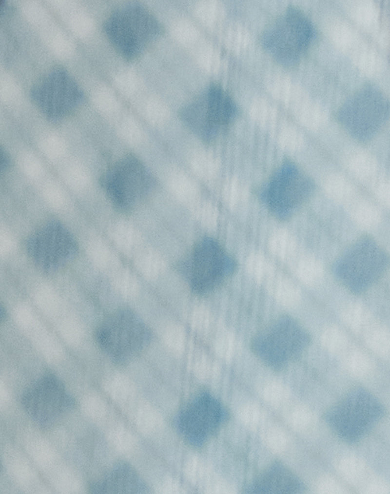 Surina Maxi Skirt in Blurred Check Blue