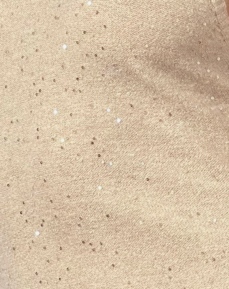 Yakanta Mini Dress in Sequin Knit Gold