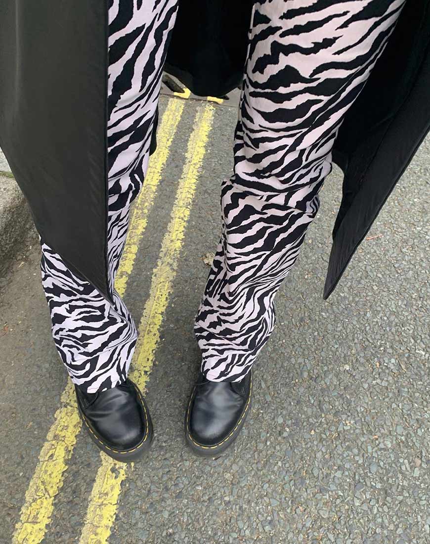 ZOVEN TROUSER 90S ZEBRA BW