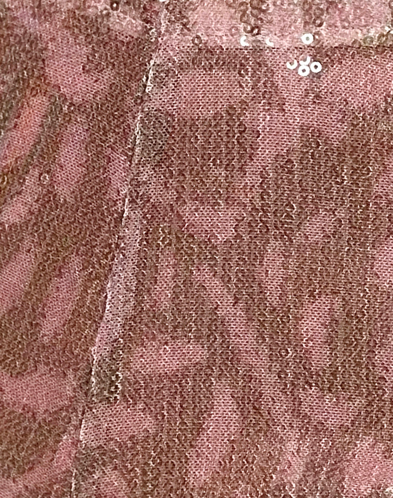 Erna Micro Short in Boho Batik Sequin Pink