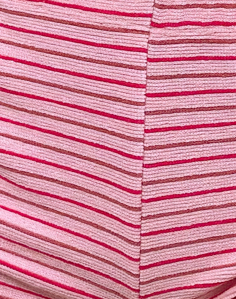 Eunia Short in Stripe Towelling Pink