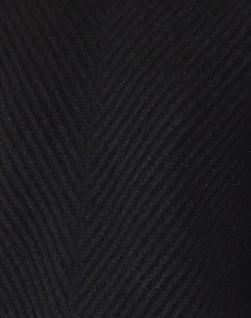 Fergie Asymmetric Knit Jumper in Black