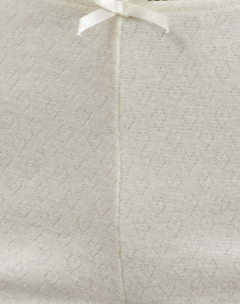 Istora Micro Shorts in Pointelle Ivory