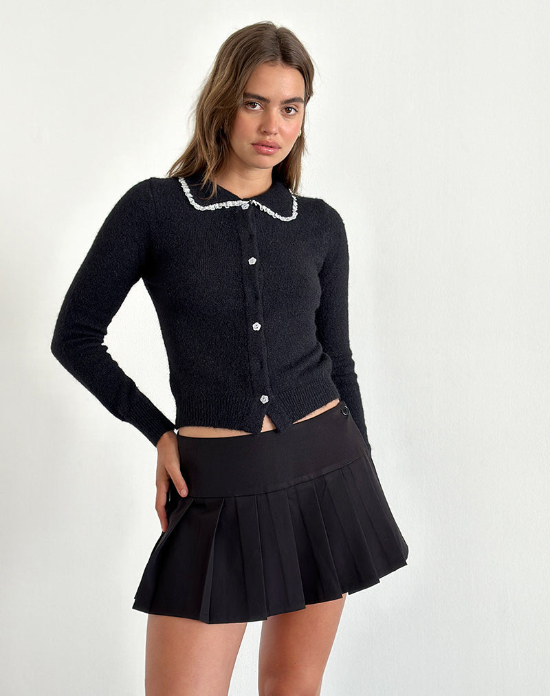 Jaiko Cardigan in Knit Black