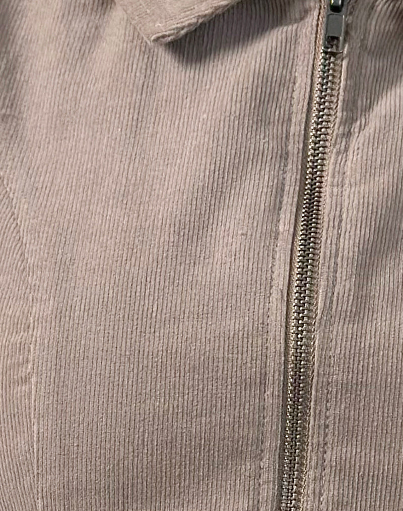 Janae Vest in Babycord Light Taupe