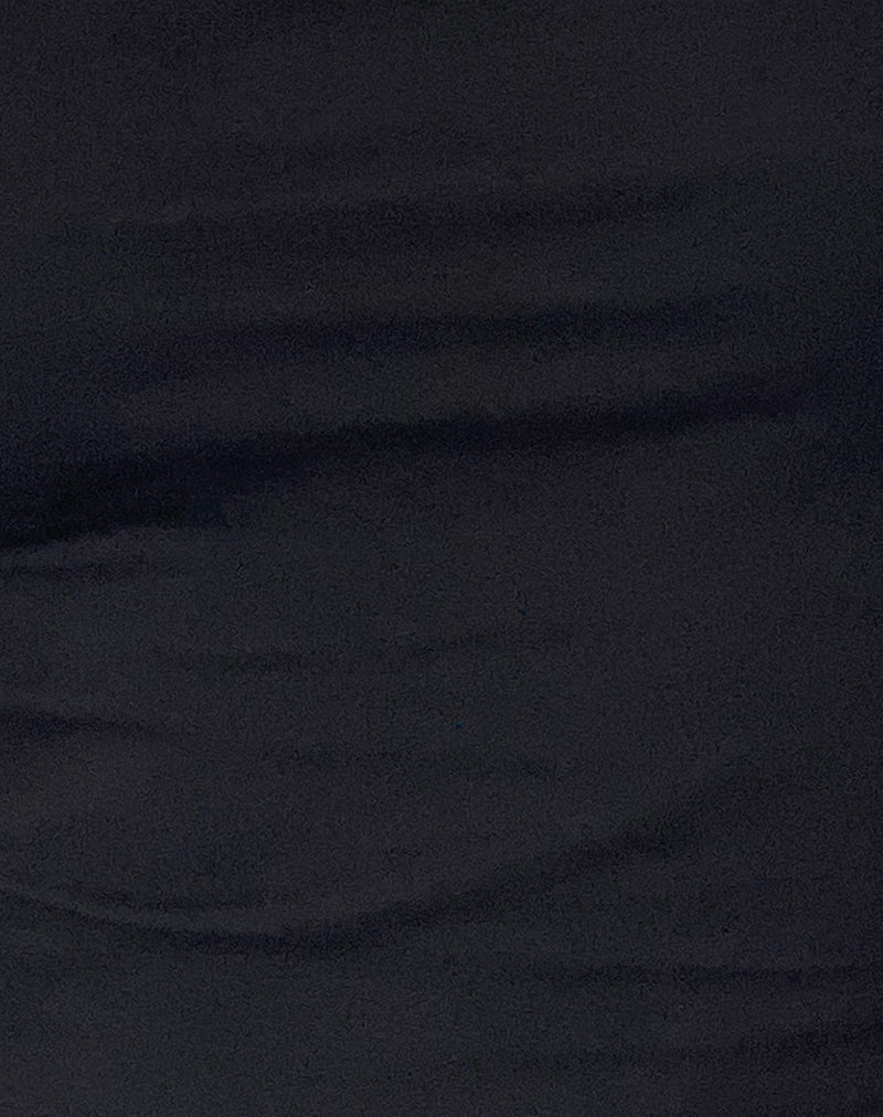 Jiniso Crop top in Black with Pink Bows