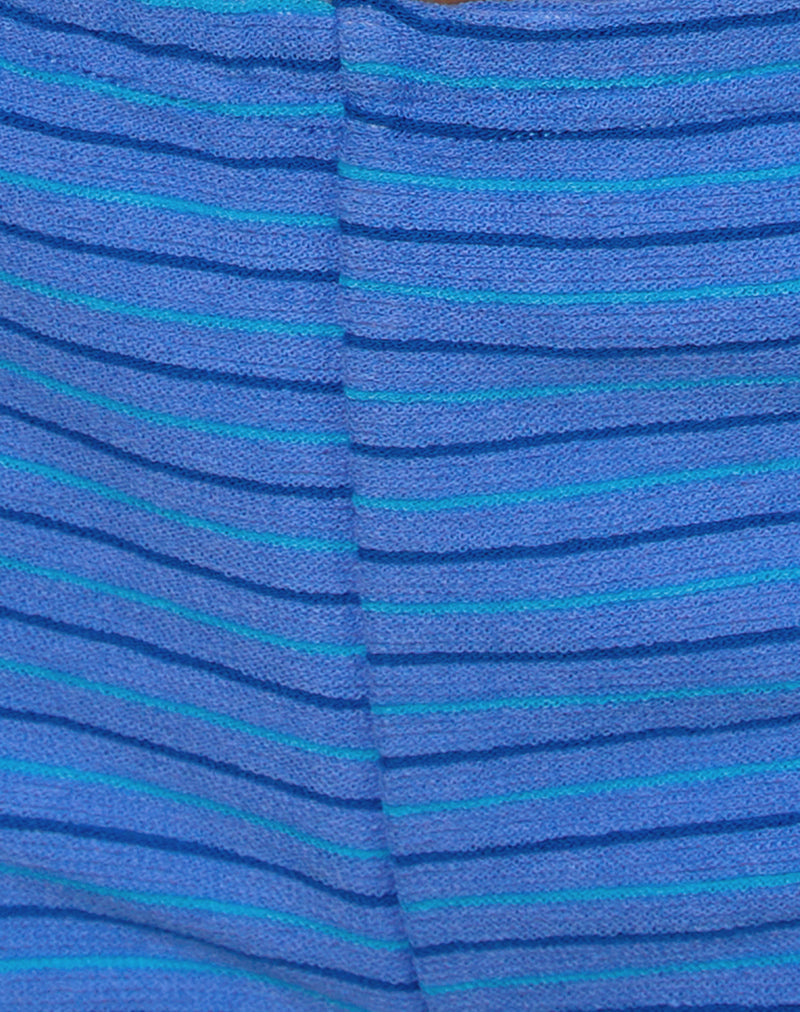 Sera Short in Towelling Blue Stripe