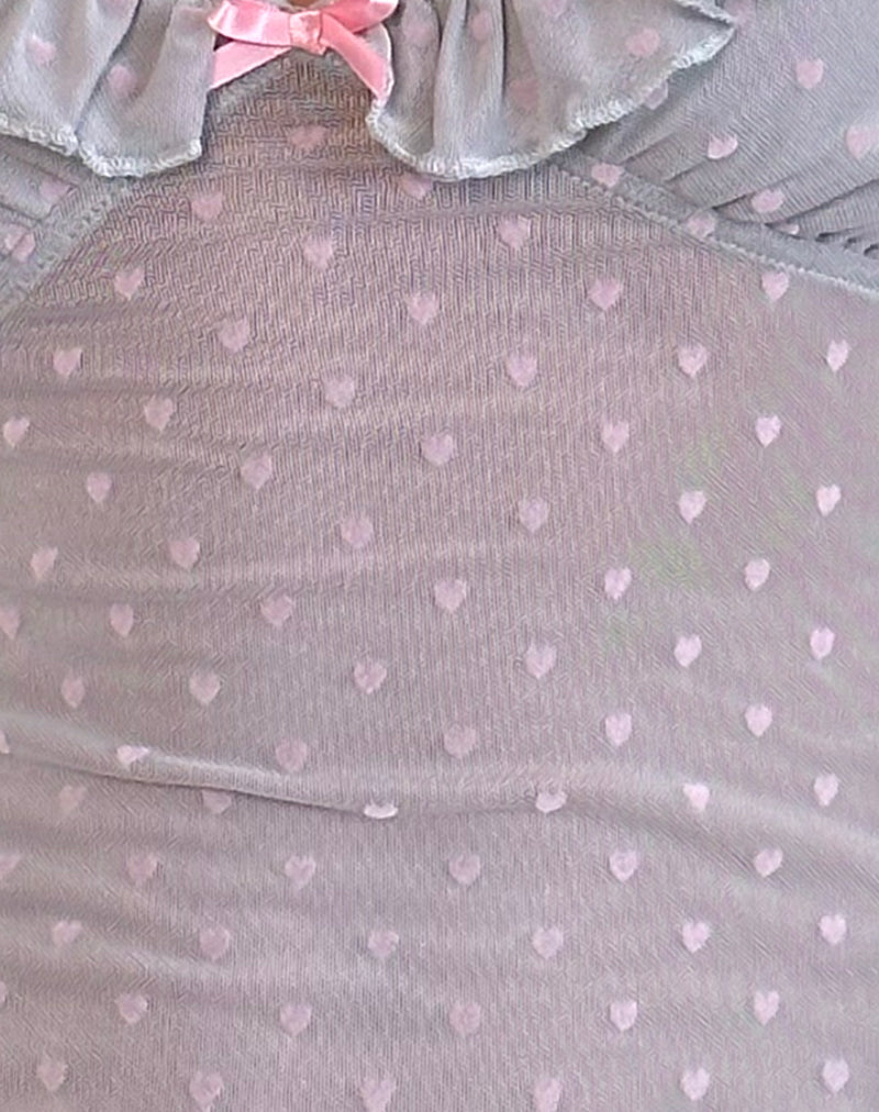 Kavya Top in Heart Flock Grey