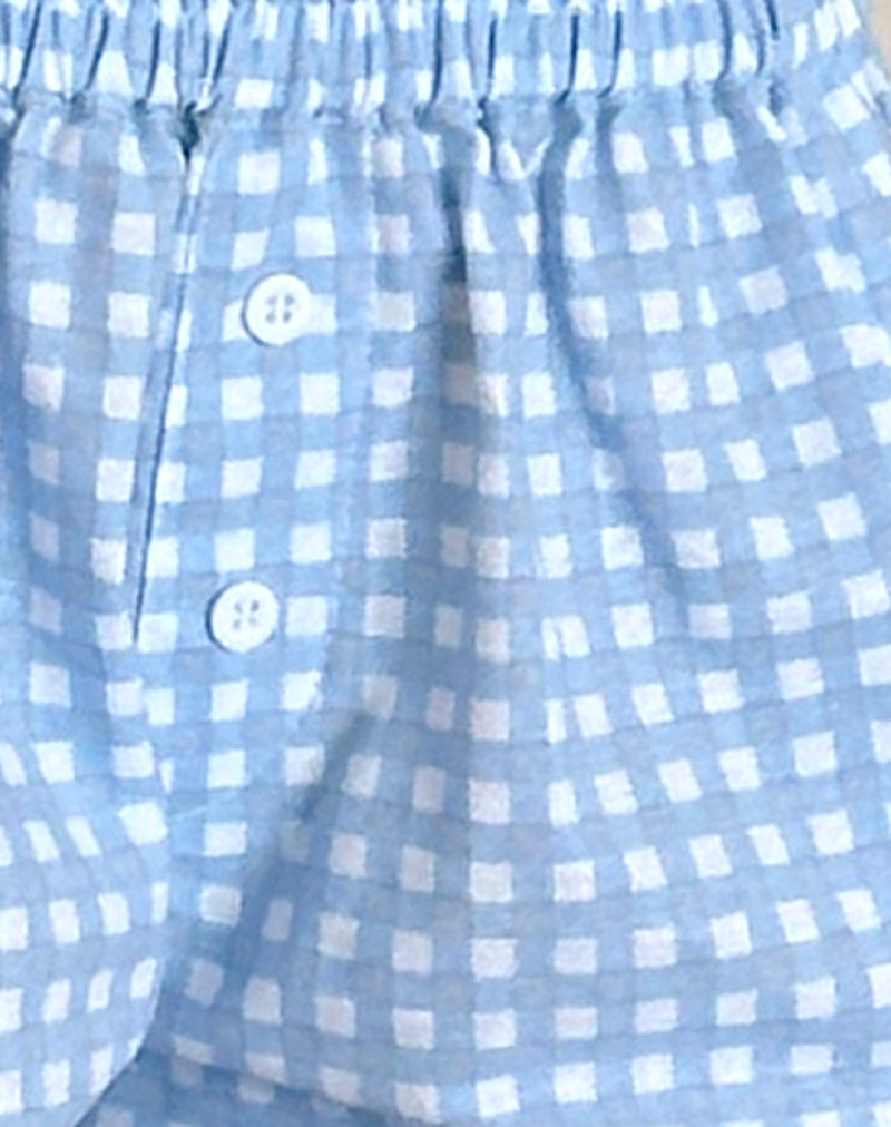 Laboxe Boxer Shorts in Blue Gingham
