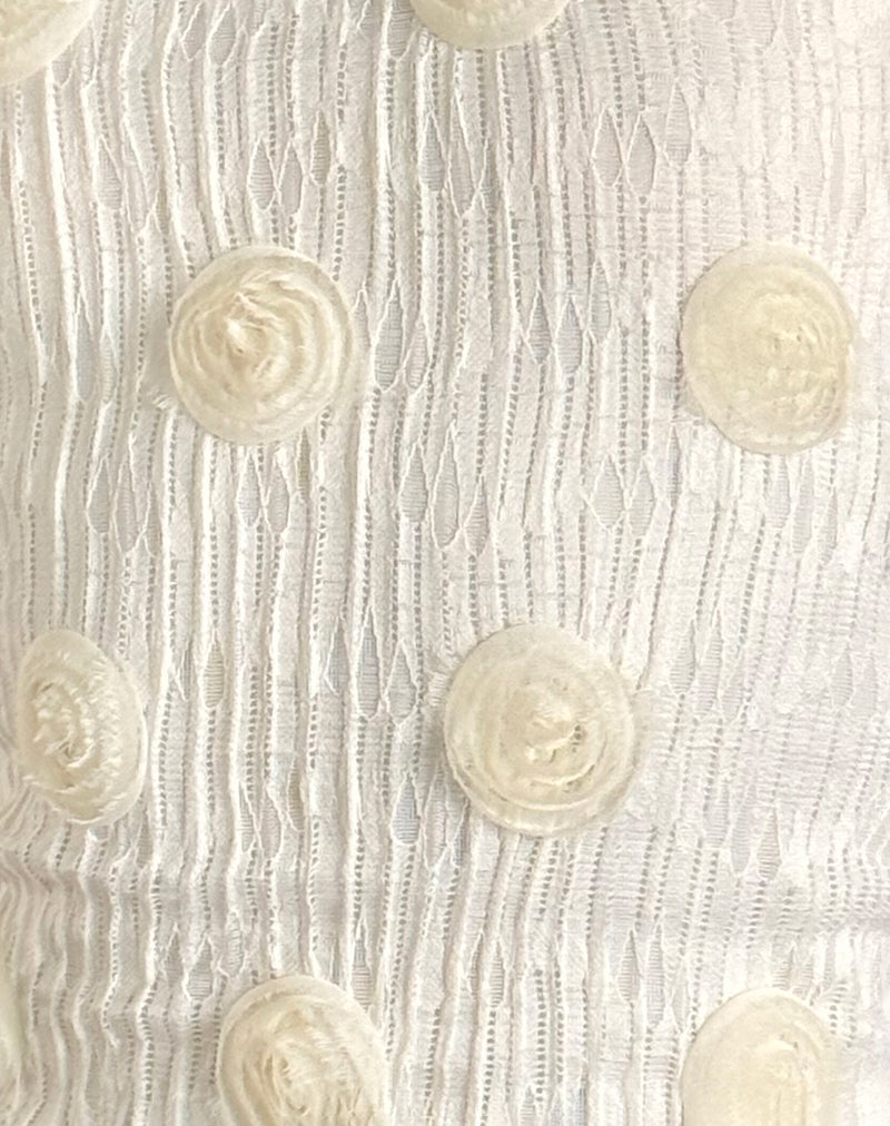 Moira One Shoulder Top in Textured Rose Ivory