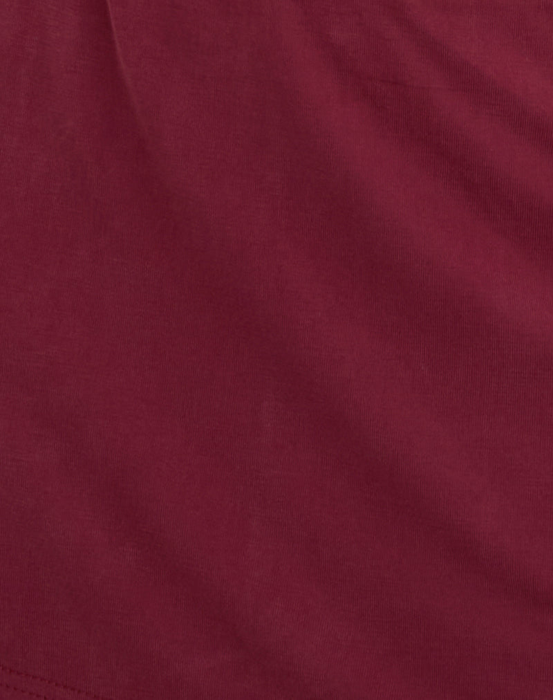 Namya Mini Skort in Cupro Burgundy