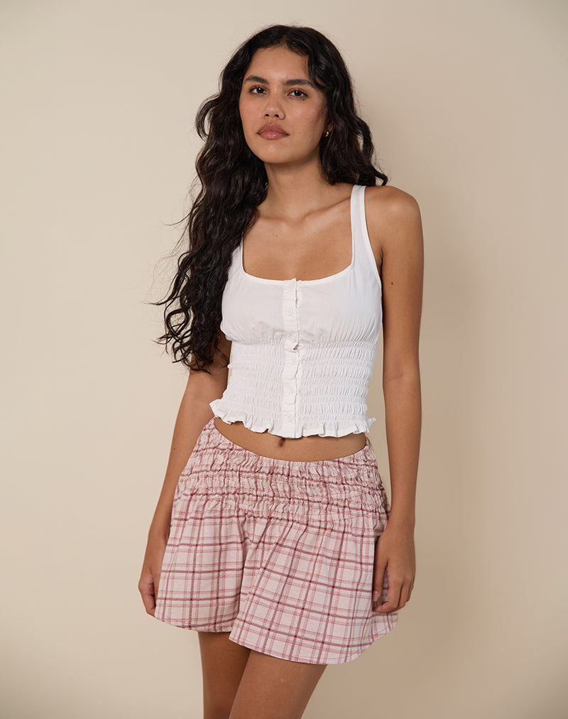 Nelesi Mini Skirt in Basic Tartan Pink