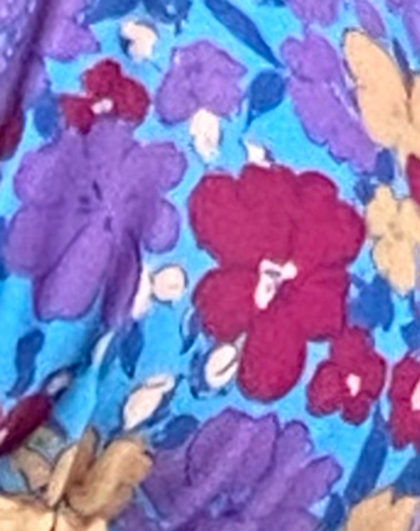 Farida Bikini Bottom in Washed Out Floral Purple